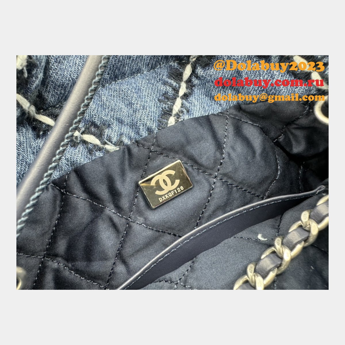 Top Quality CHANEL 22 denim bag AS3260