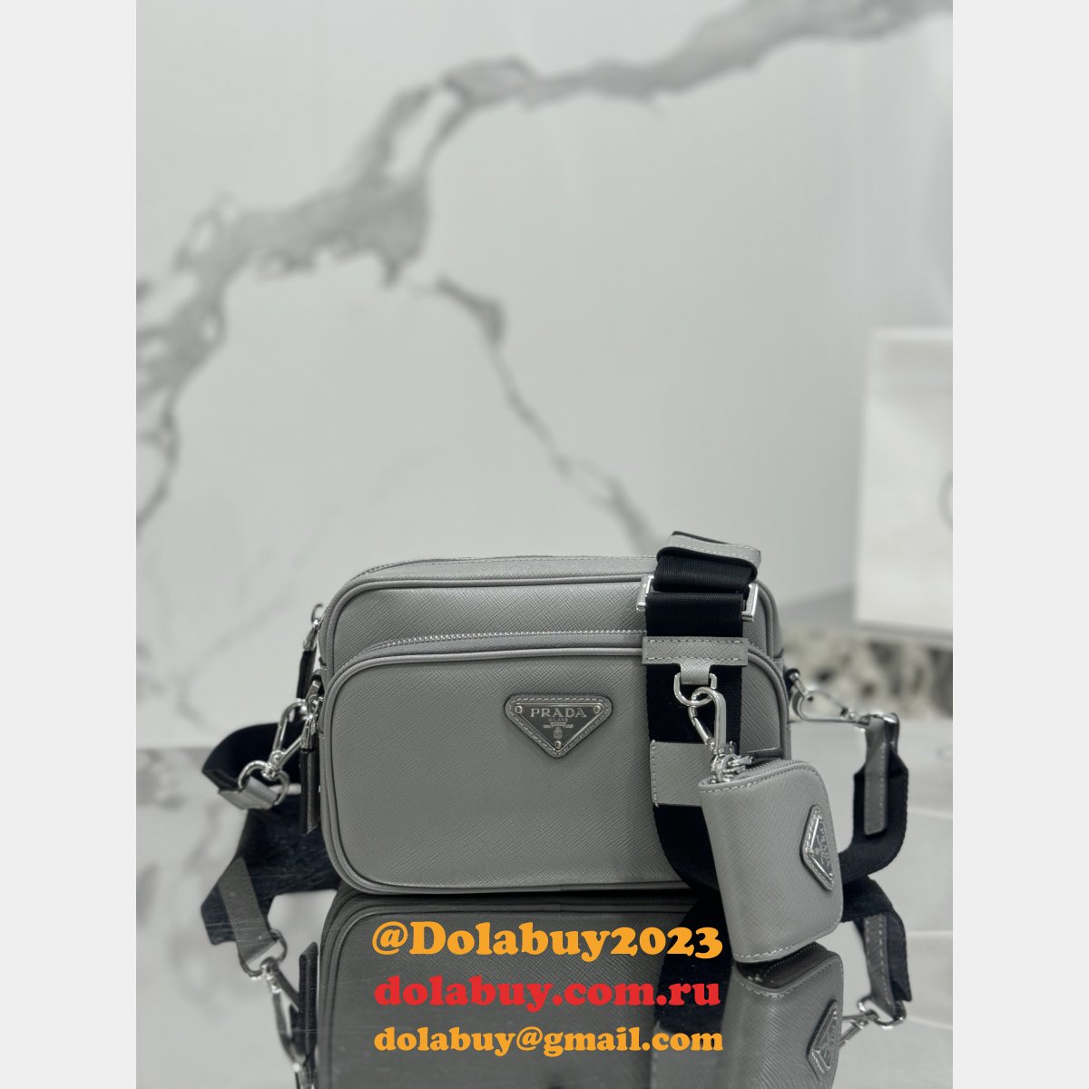 Best Replica Prada Saffiano men Camera bag