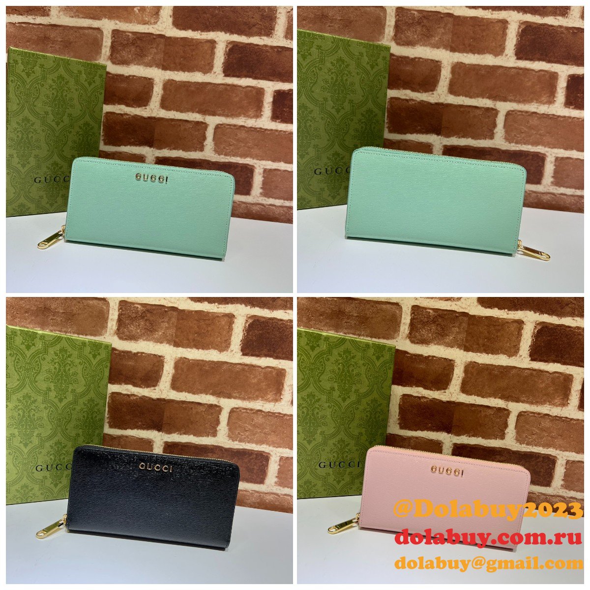 Zip Around Wallet 1:1 Mirror Gucci Script 772642 Perfect Bag