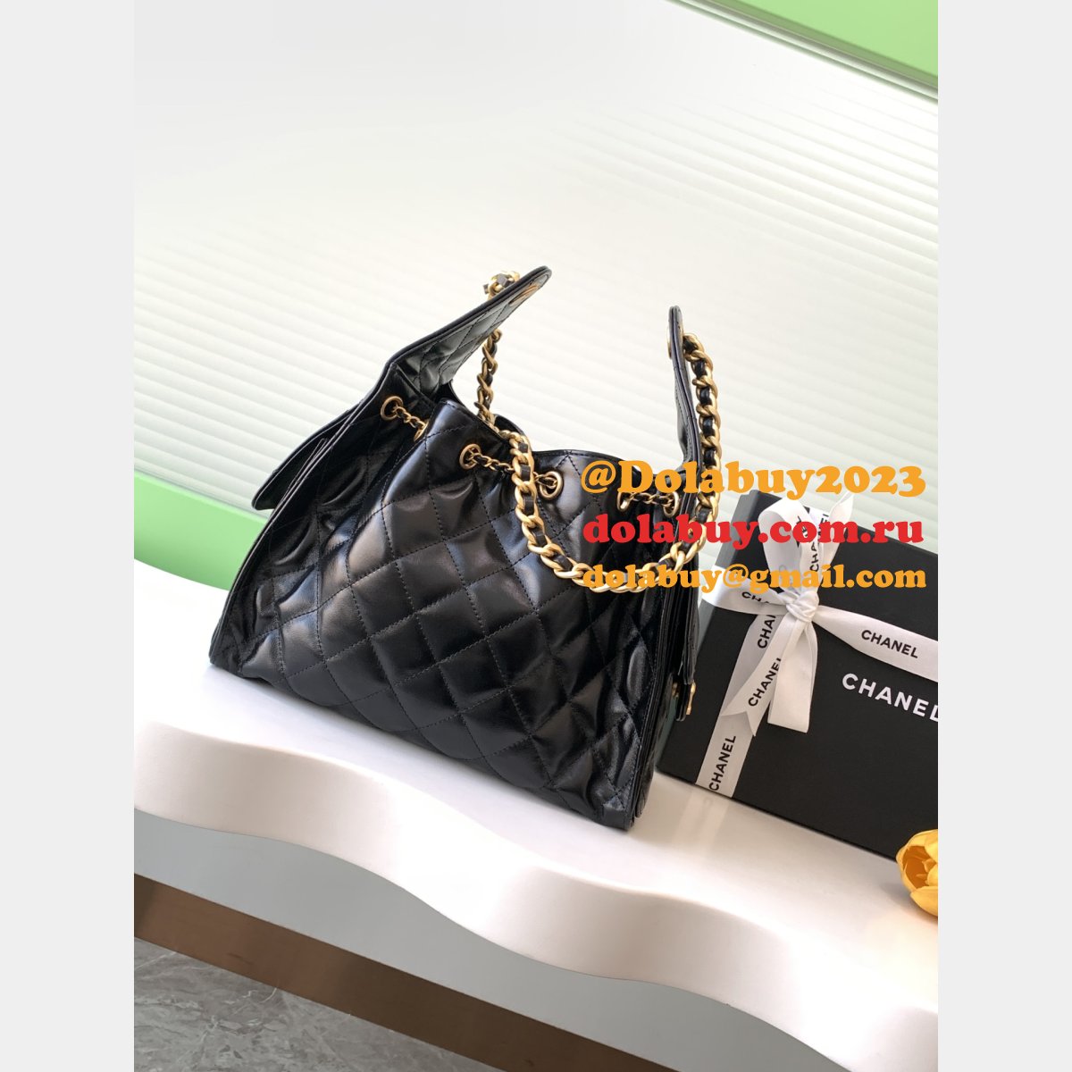 Top Quality CC AS5293 Hobo Calf Leather Handbag