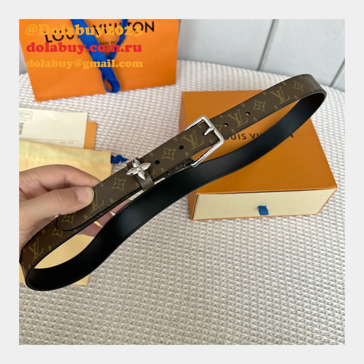 Louis Vuitton Flowergram 2.5cm Monogram Reversible Belt