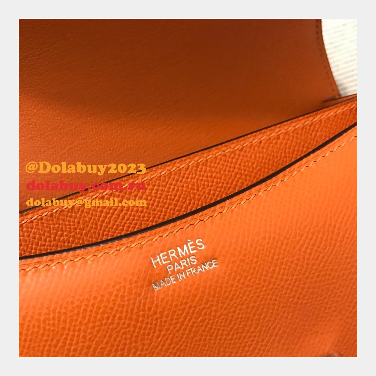 Hermes Constance Bag 18cm Epsom Leather Orange