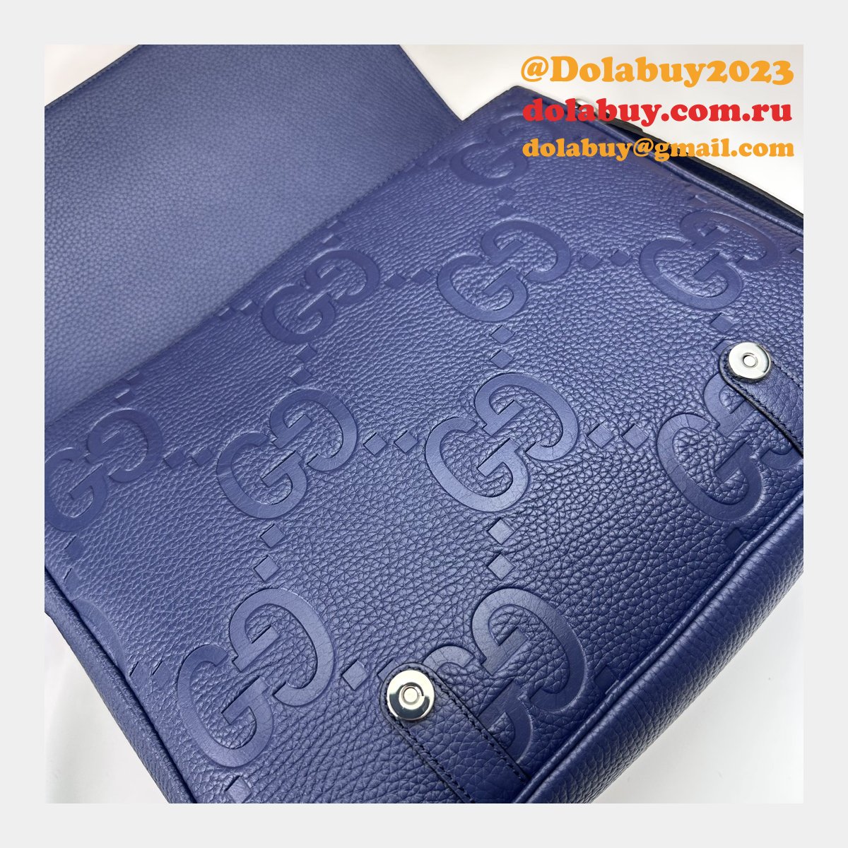 jumbo G*u*i inspired gg 1:1 mirror messenger 760234 blue bag