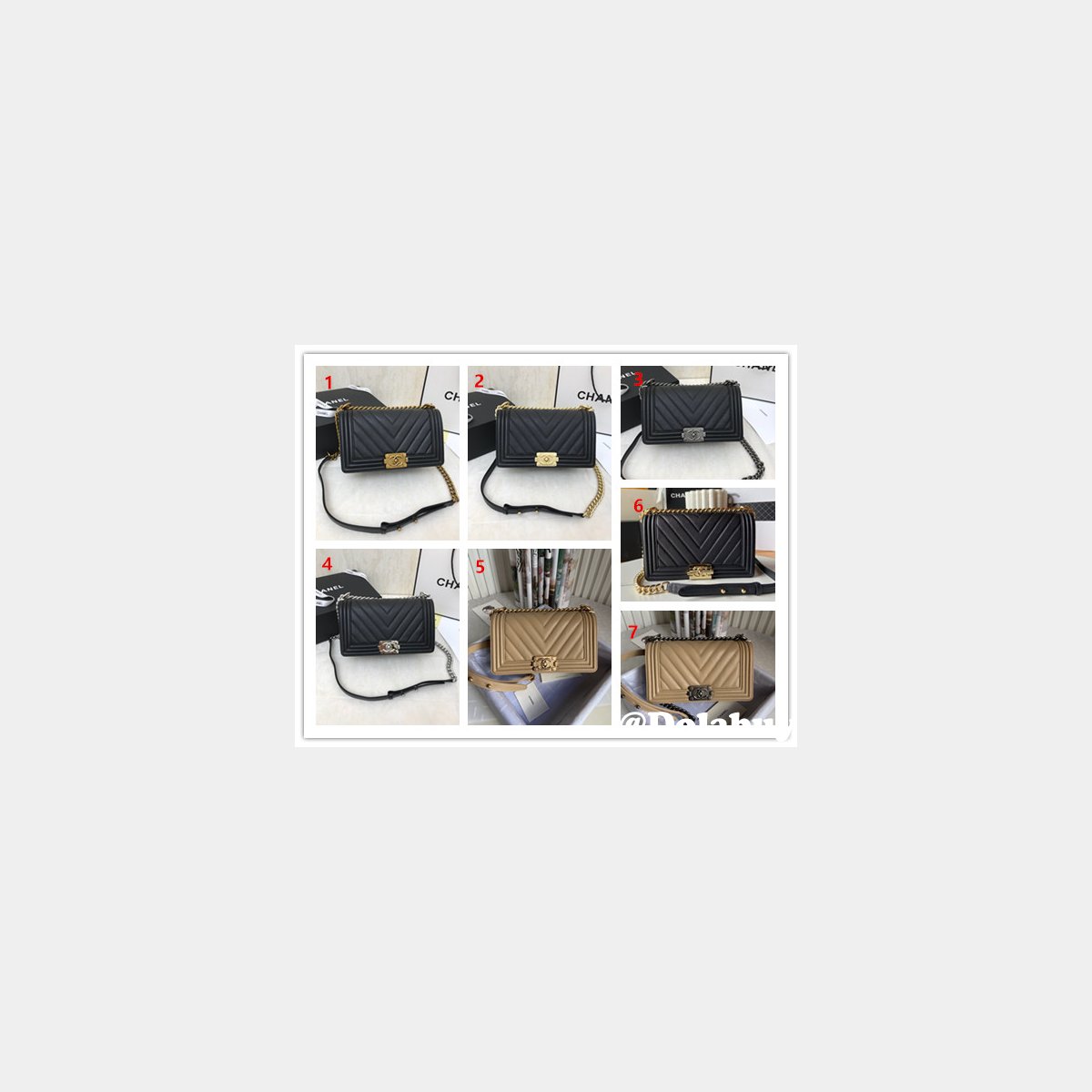 Buy top Replica CC V Le Boy Handbag caviar leather 25cm