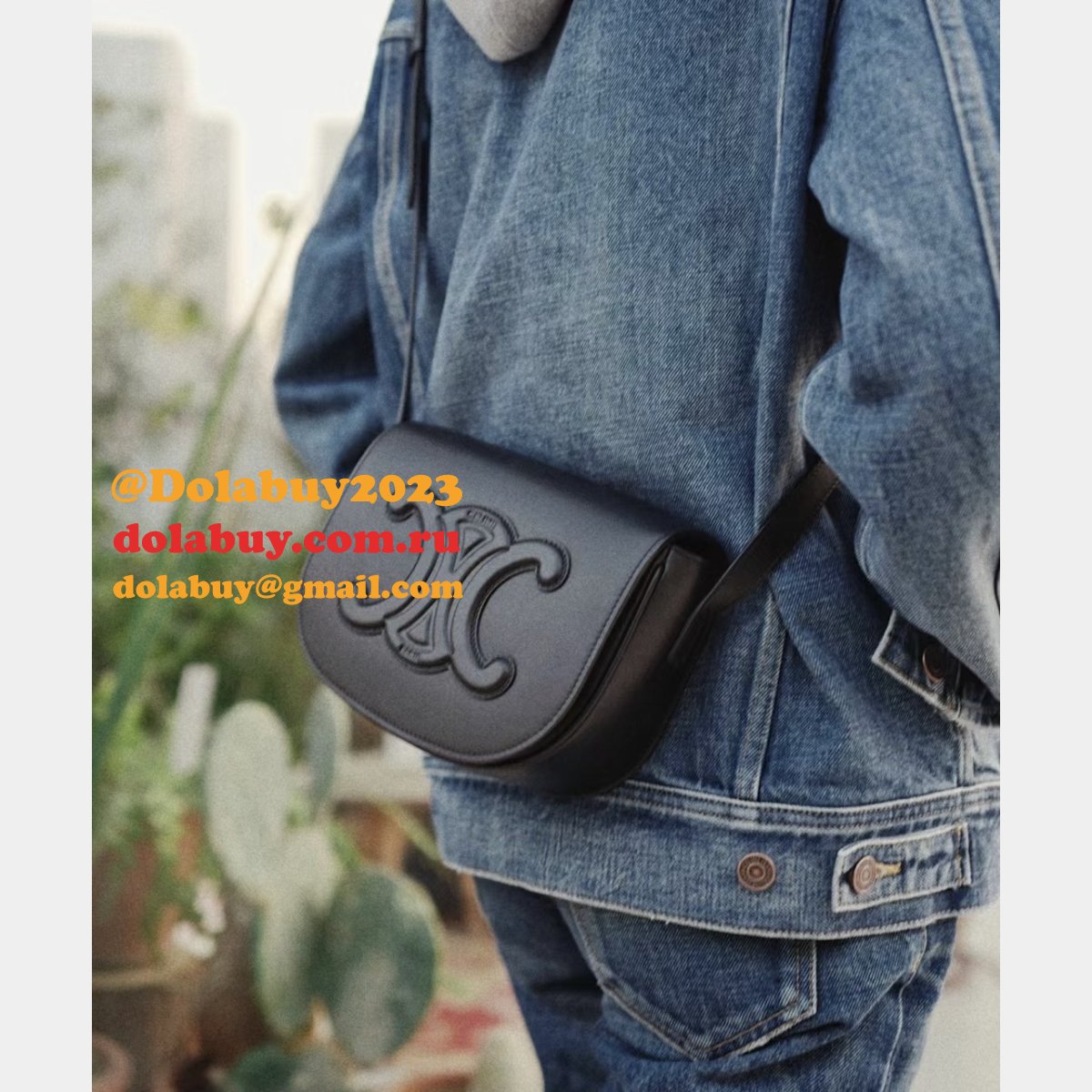 Perfect Celine Replicas 198263 Folco Cuir Triomphe Smooth Calfskin