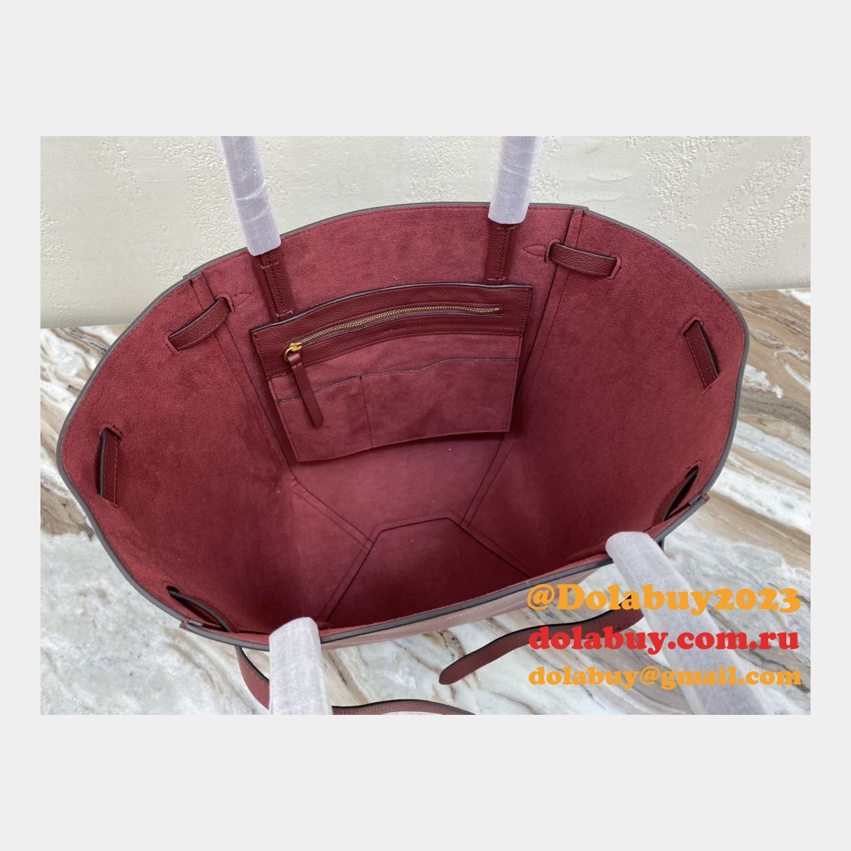 Céline Cabas Wine Red Phantom Luggage Phantom Luggage