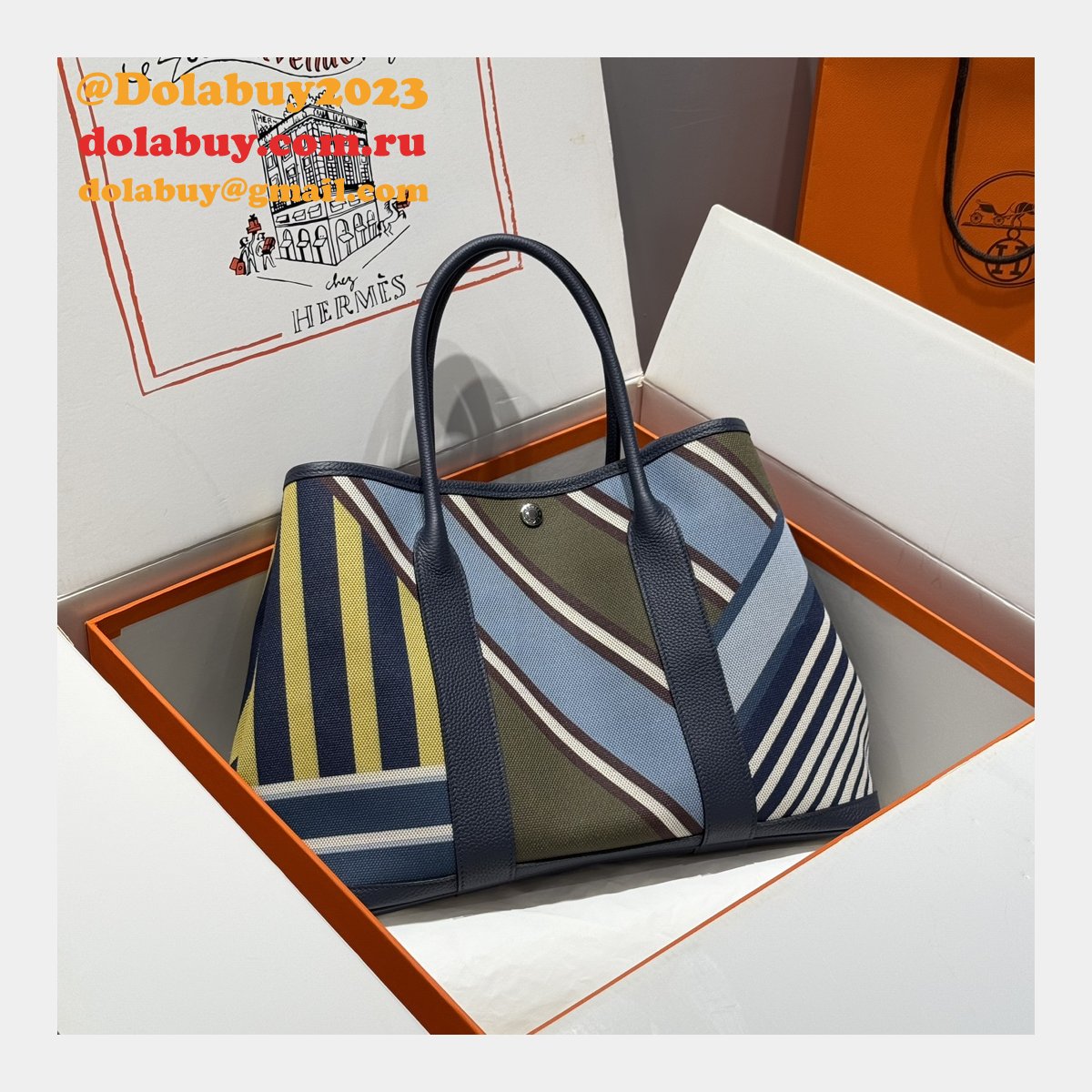 AAA+ Hermes Garden Party Fjord 30/36CM Luxury Bag