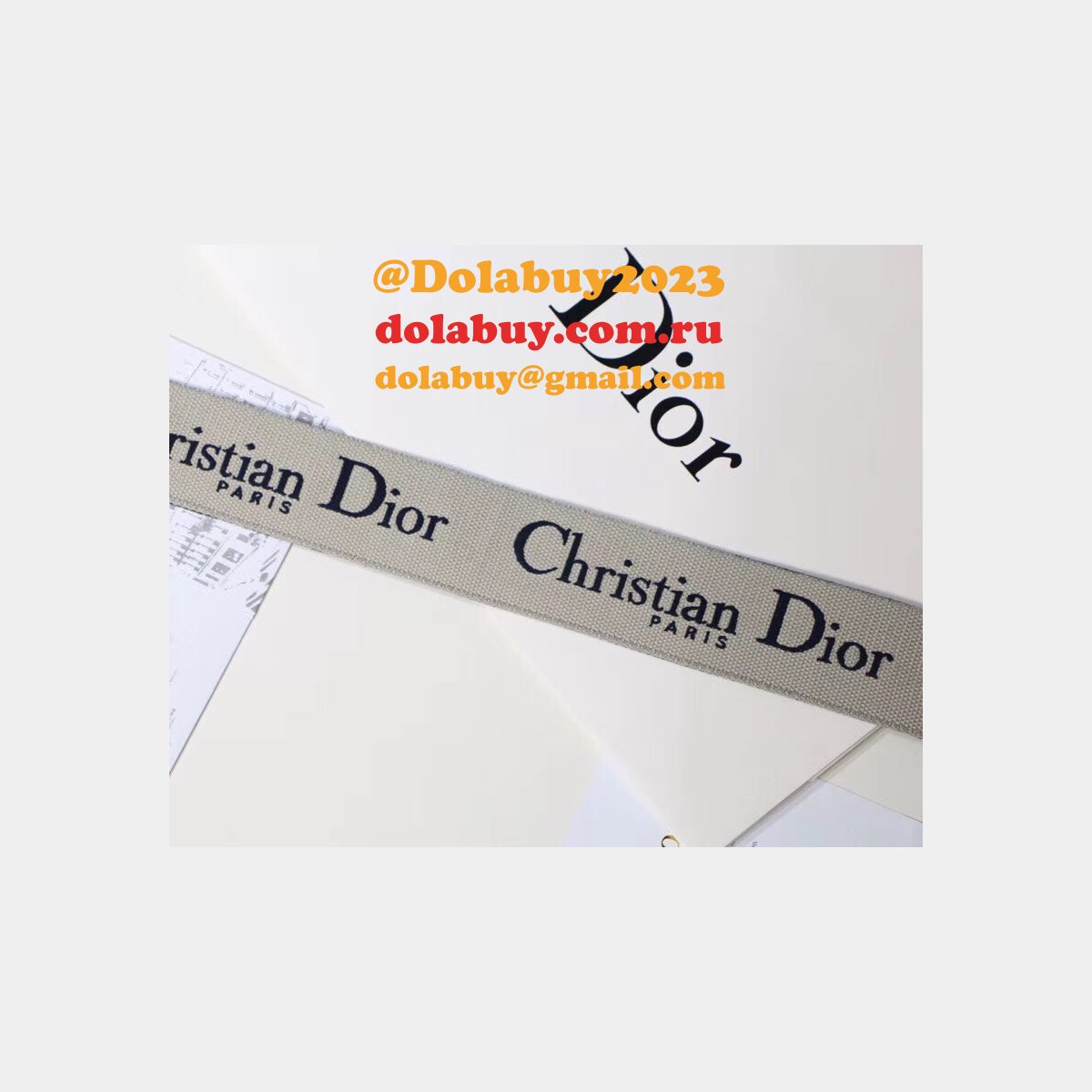 UK Christian Dior SHOULDER Embroidery High Quality STRAP