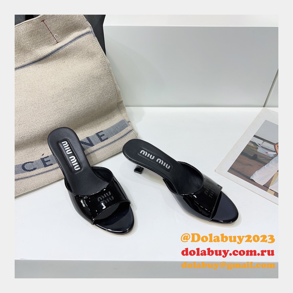 Miu Miu New Low Heel Slippers Buy The Best Product Replica Shoes