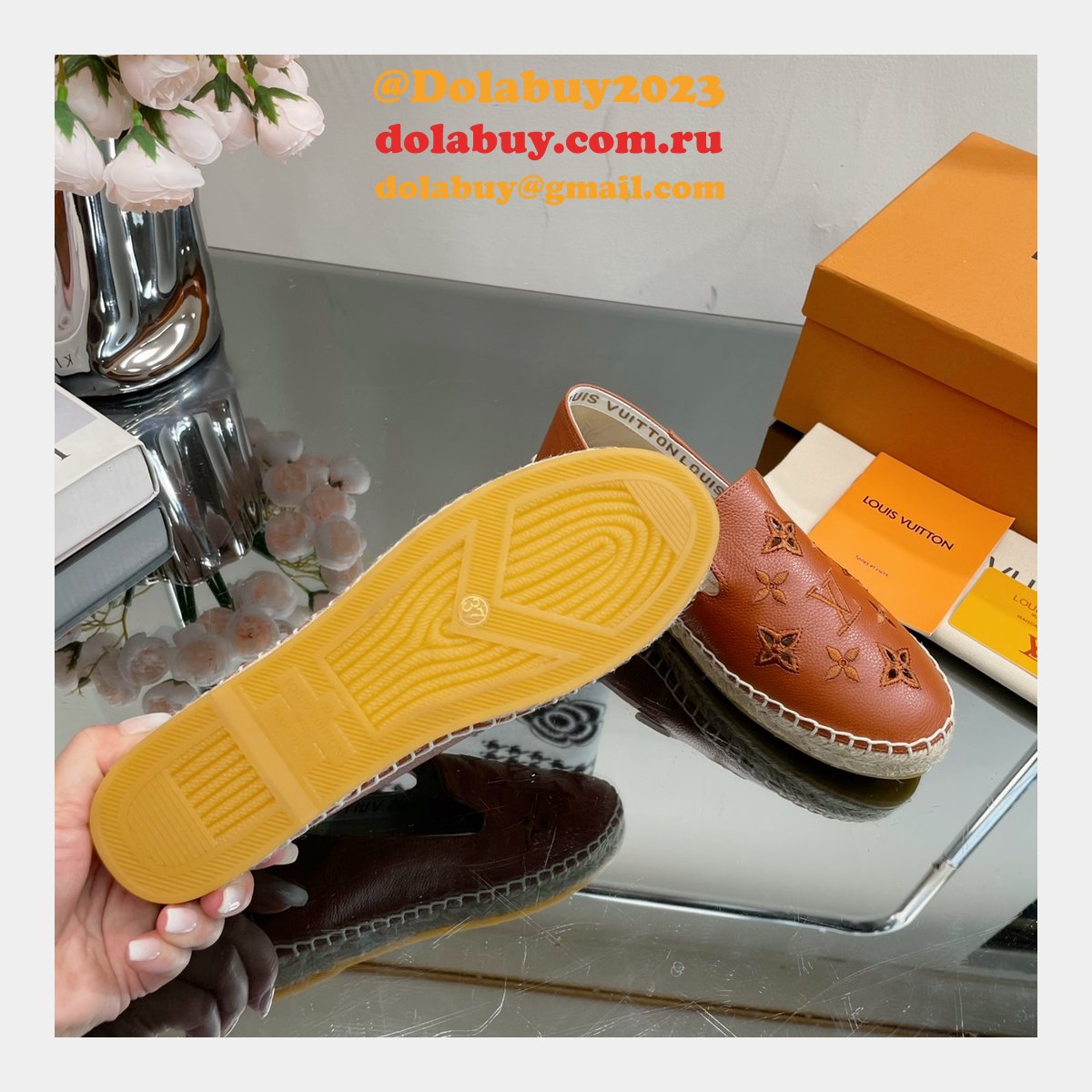 Inspired LOUIS VUITTON S FASHION ESPADRILLES men shoes