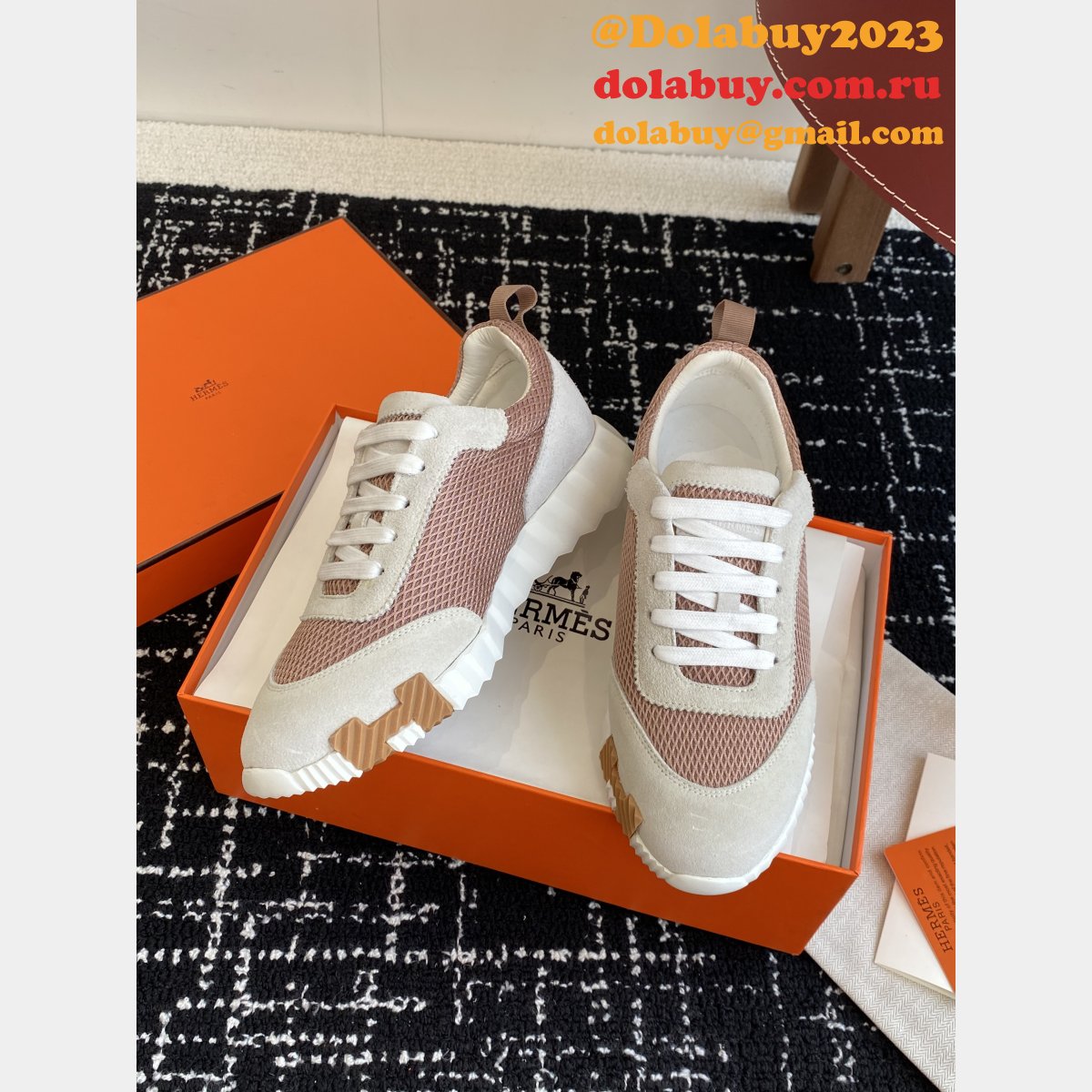 Top Designer Hermes Bouncing Sneaker