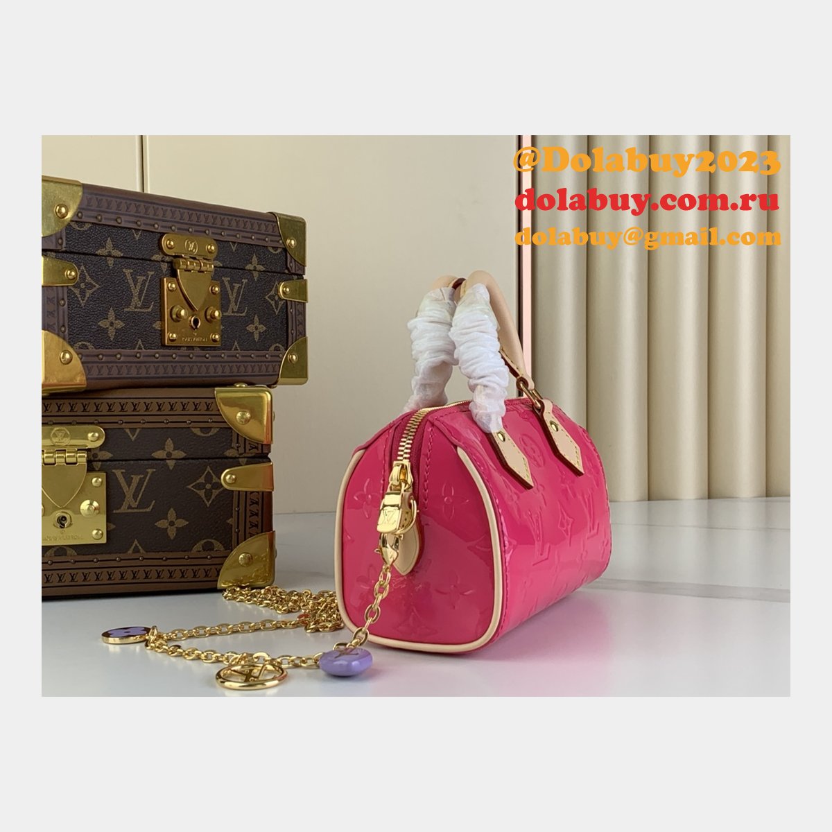 Nano Speedy M83273/M83000 Vernis Patent Louis Vuitton Replica Bag