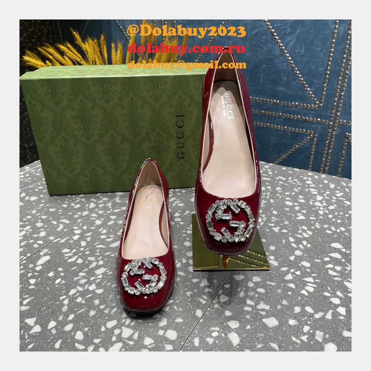 luxury 1:1 G*u*i classic for women replica shoes