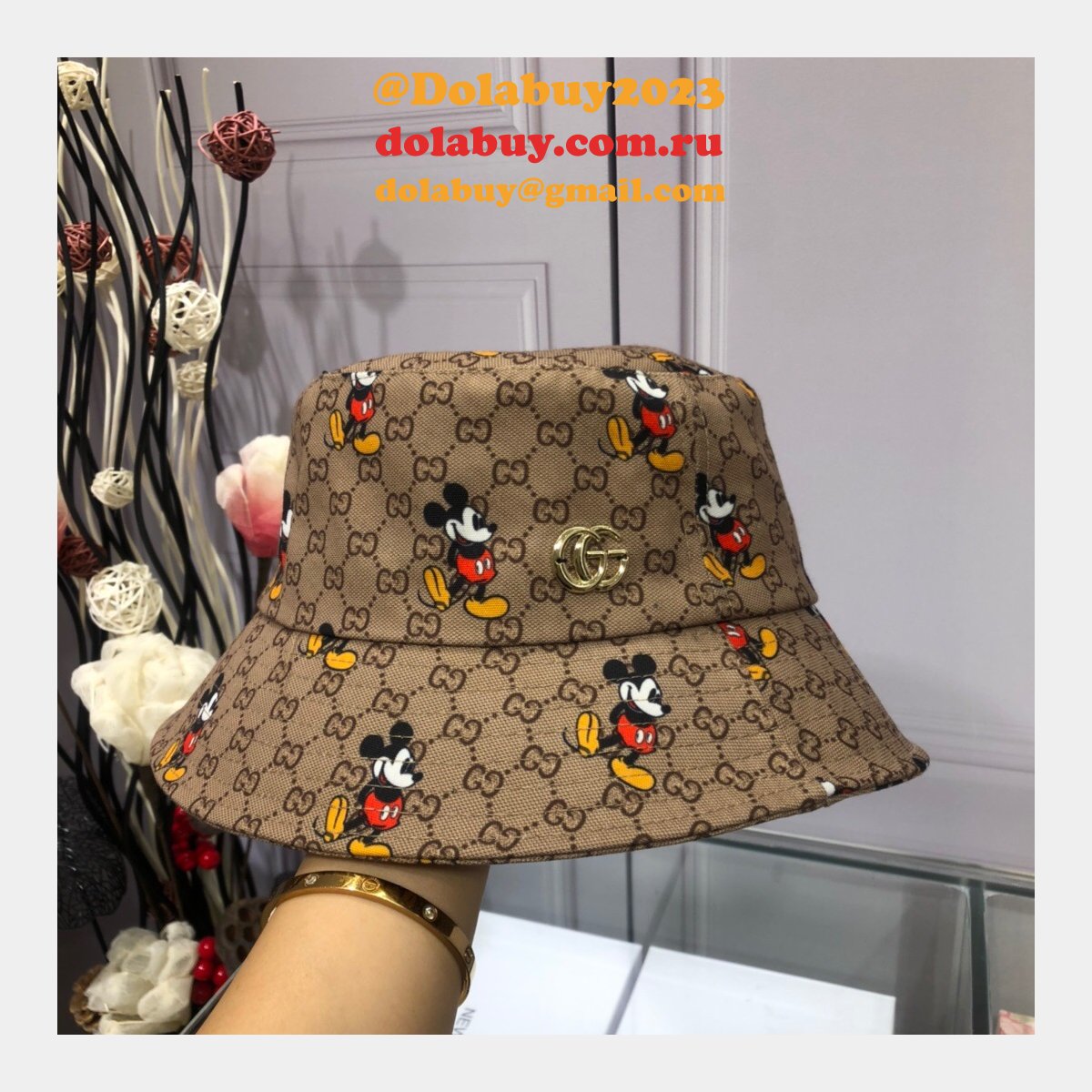 7 star G*u*i mickey fisherman hat