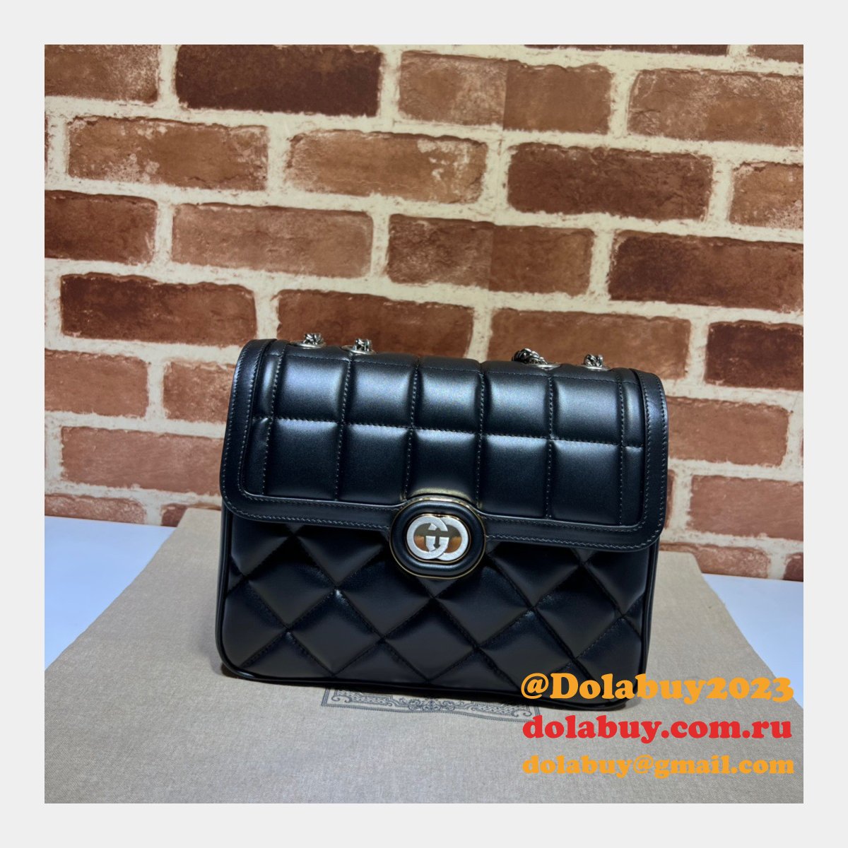 G*u*i designer deco chain shoulder 740834 replica bag