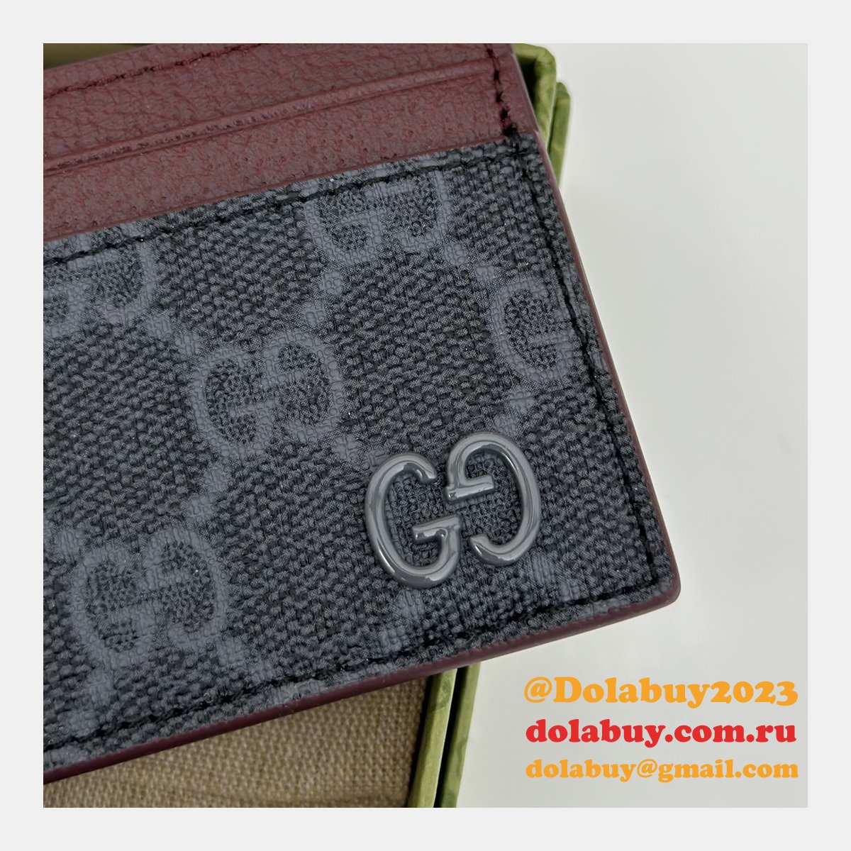 replica G*u*i 1:1 mirror 768248 card case holder mens