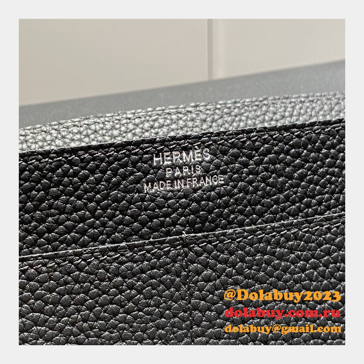 Luxury 1:1 Mirror Hermes Togo Passport Holder