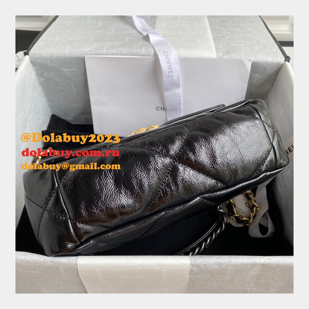 CC 7 Star 19 Large Flap AS1161 Black/Red Replicas 26CM Bag