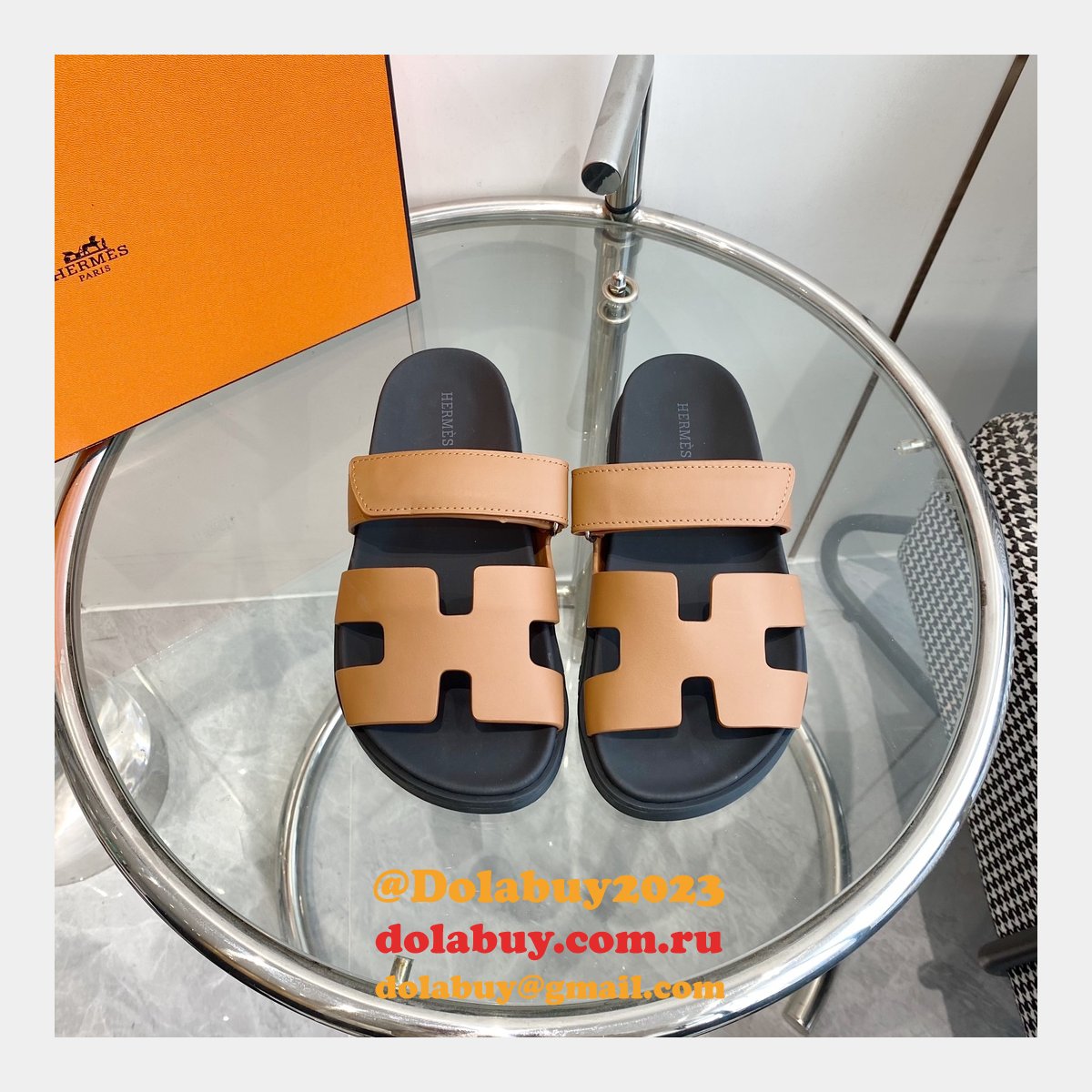 Fashion 1:1 Mirror hermes Chypre sandal