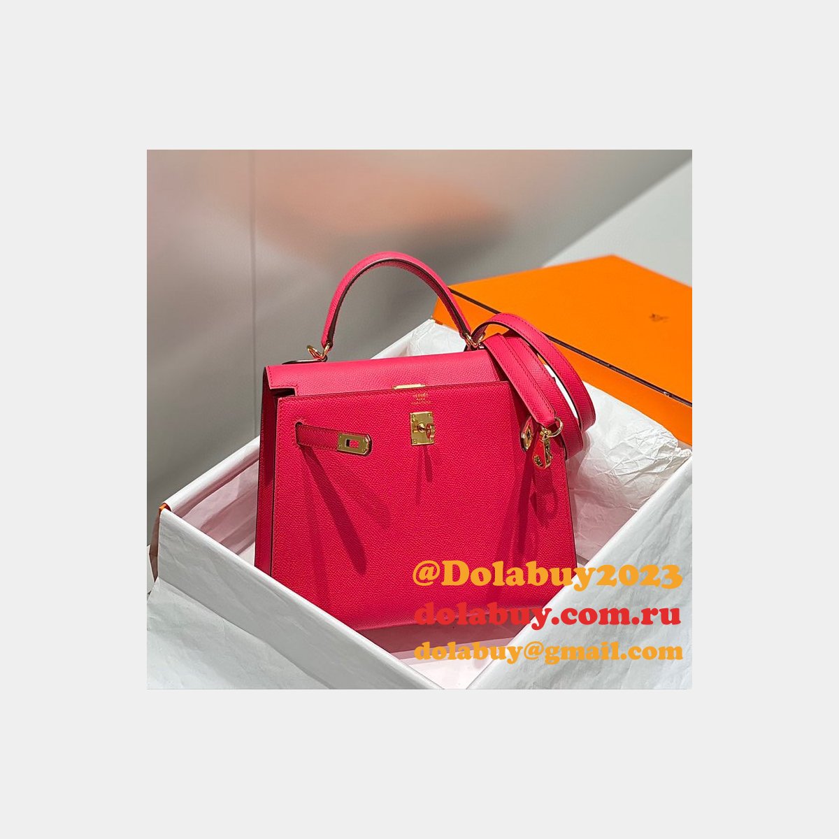 High Quality Replica Hermes Epsom Kelly 19/25/28CM Red Bag For Sale