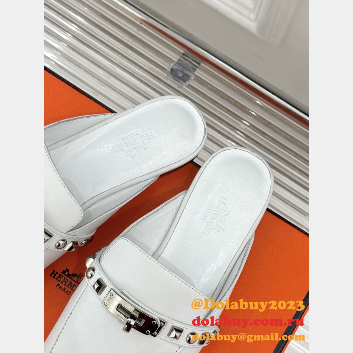 Luxury 7 Star Hermes Kelly Mule Women Shoes