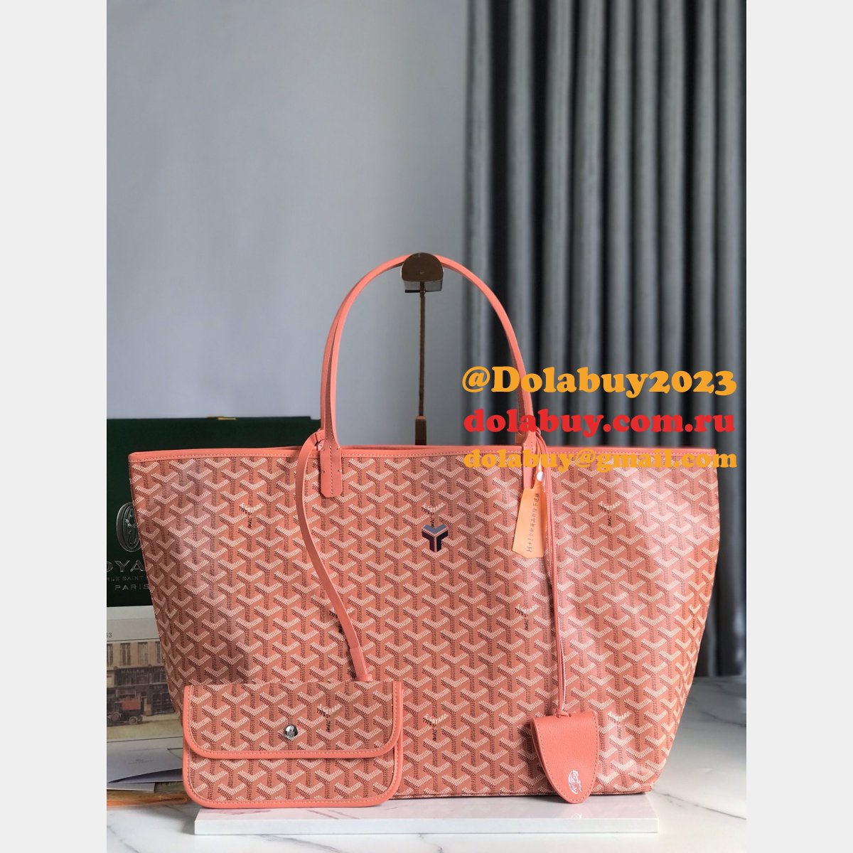 Luxury Goyard Saint Louis PM coral Pink