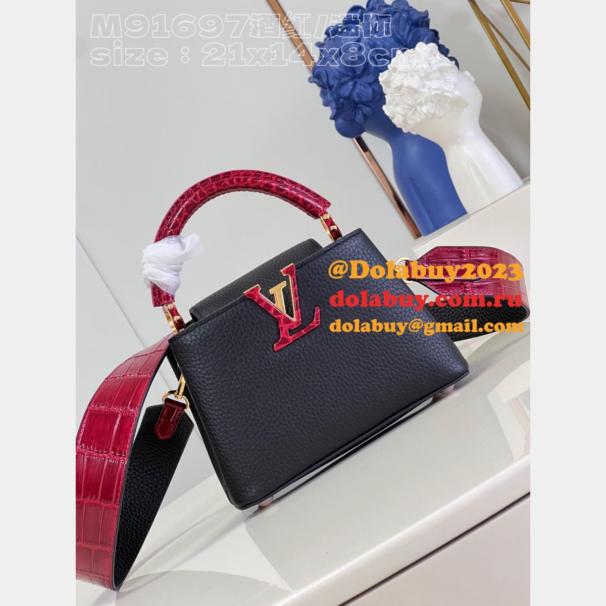 7 Star REPLICAS LOUIS VUITTON HIGH QUALITY M91697 CAPUCINES BAG