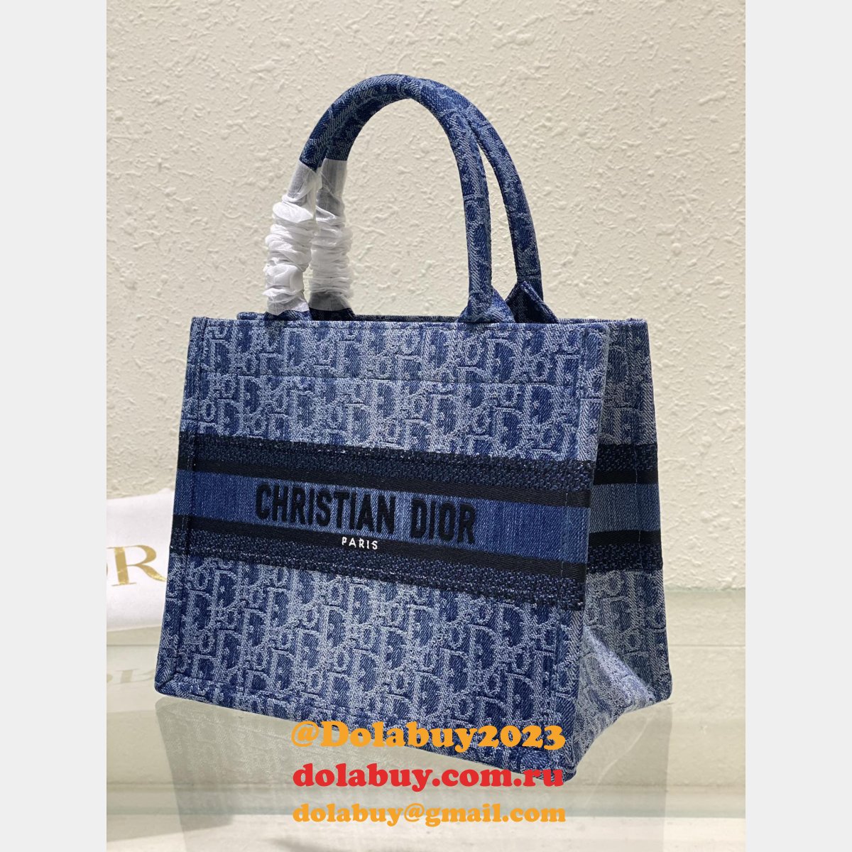 Luxury Dior Book Tote denim 2024 new bag