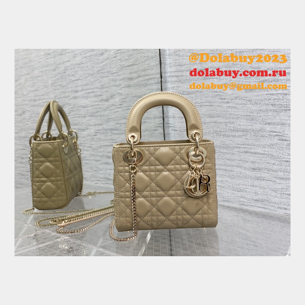 Wholesale DIOR lady 17/20/24CM calf togo leather bag
