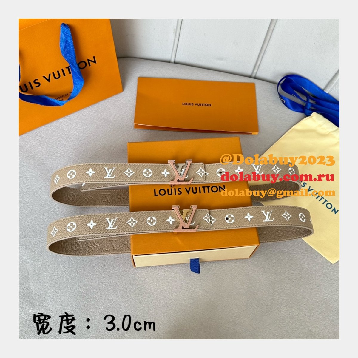 Duplicate LV Iconic 30mm Reversible Belt