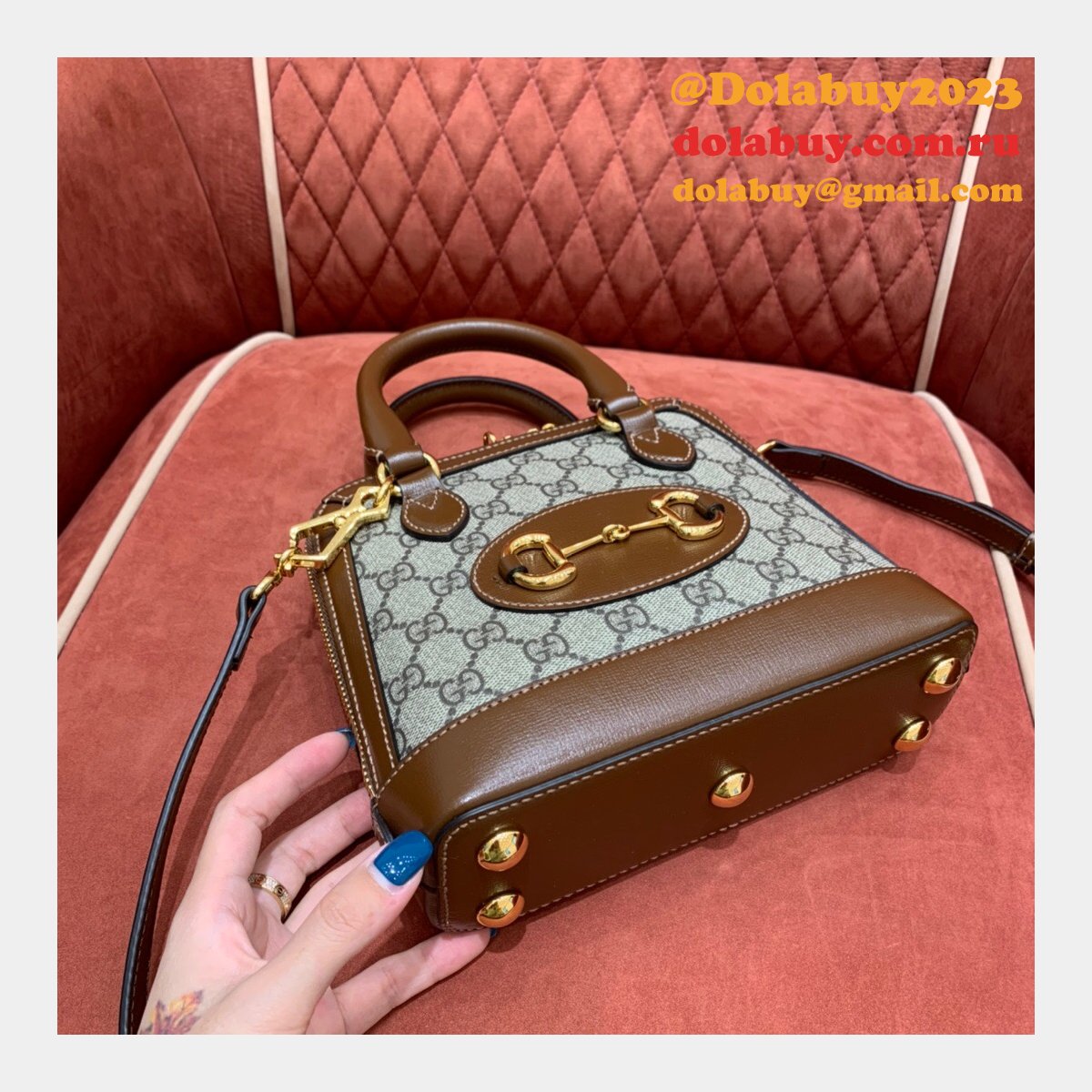 G*u*i replica 1955 horsebit top handle 640716 mini