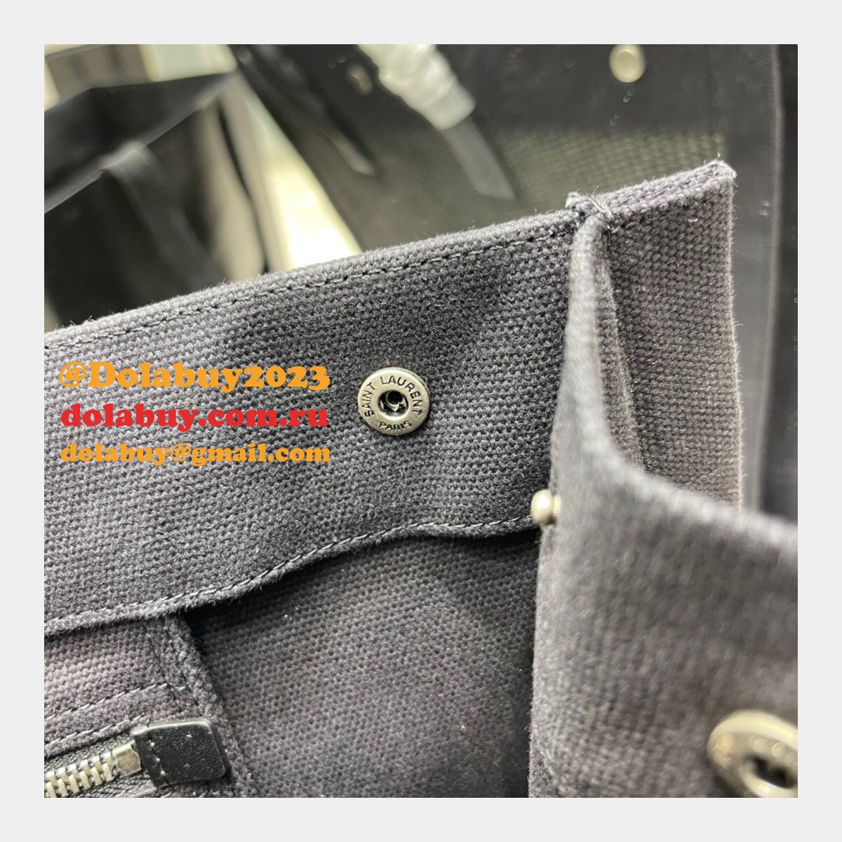 Best High Quality YSL replica Rive Gauche Large Tote Printed Canvas 509415 bags