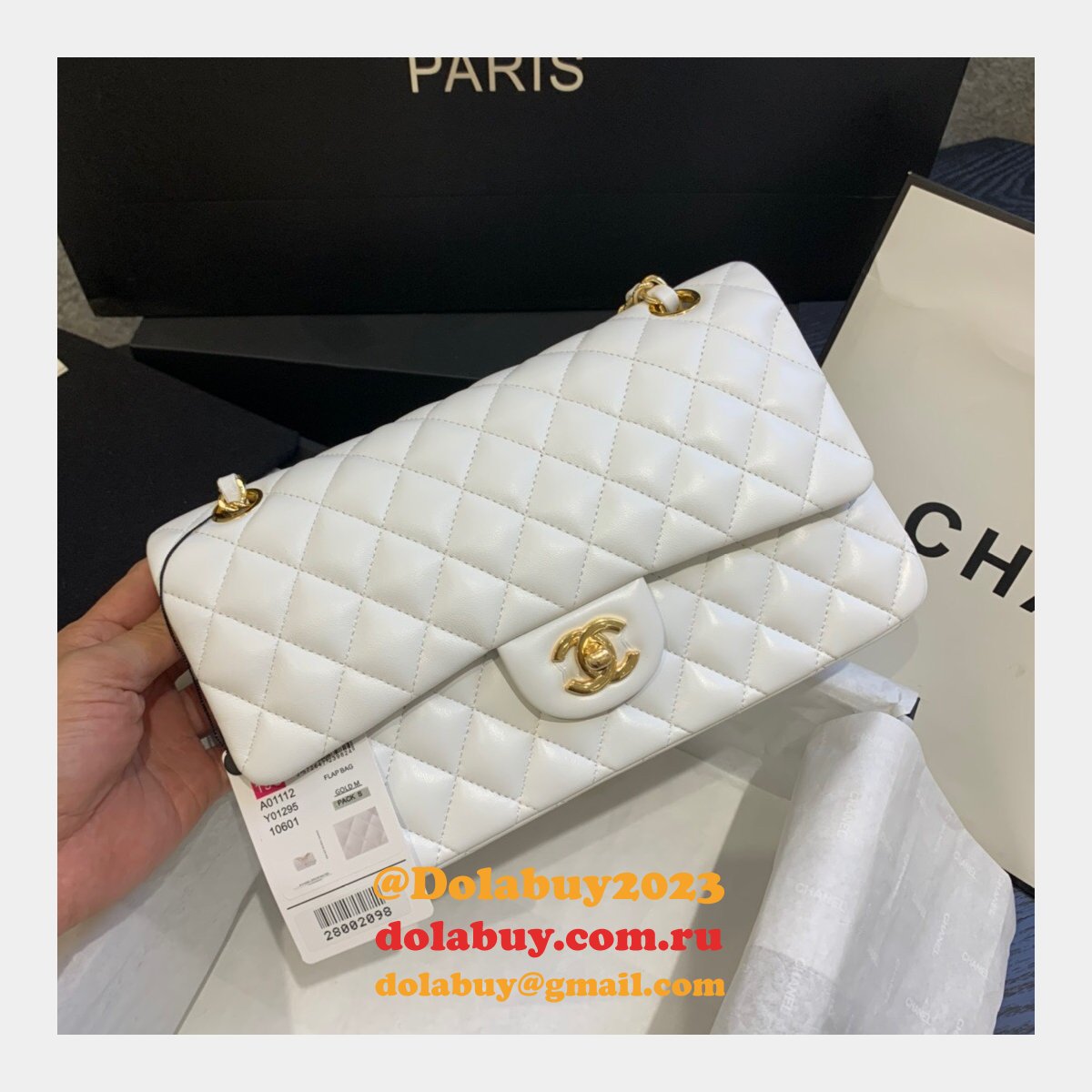 Wholesale Best Replica Lambskin CF1112 25CM Handbags Online China Sale