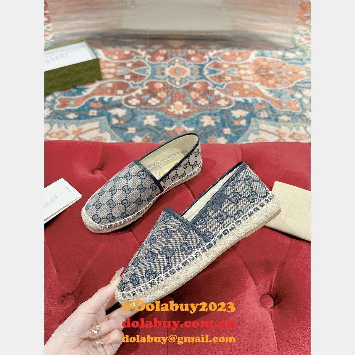 duplicate wholesale G*u*i fashion espadrille