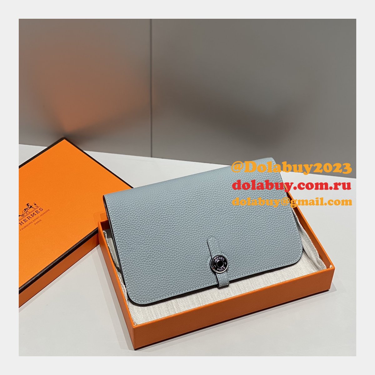 Luxury 1:1 Mirror Hermes Togo Passport Holder