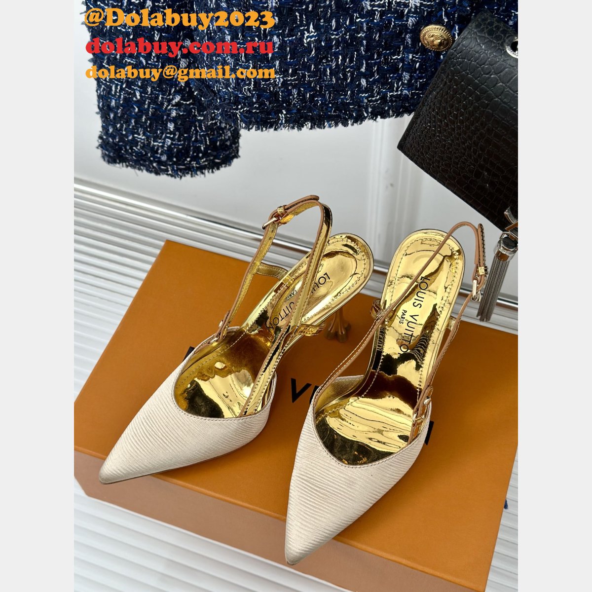 Top Quality Louis Vuitton Blossom Slingback Pumps Perfect