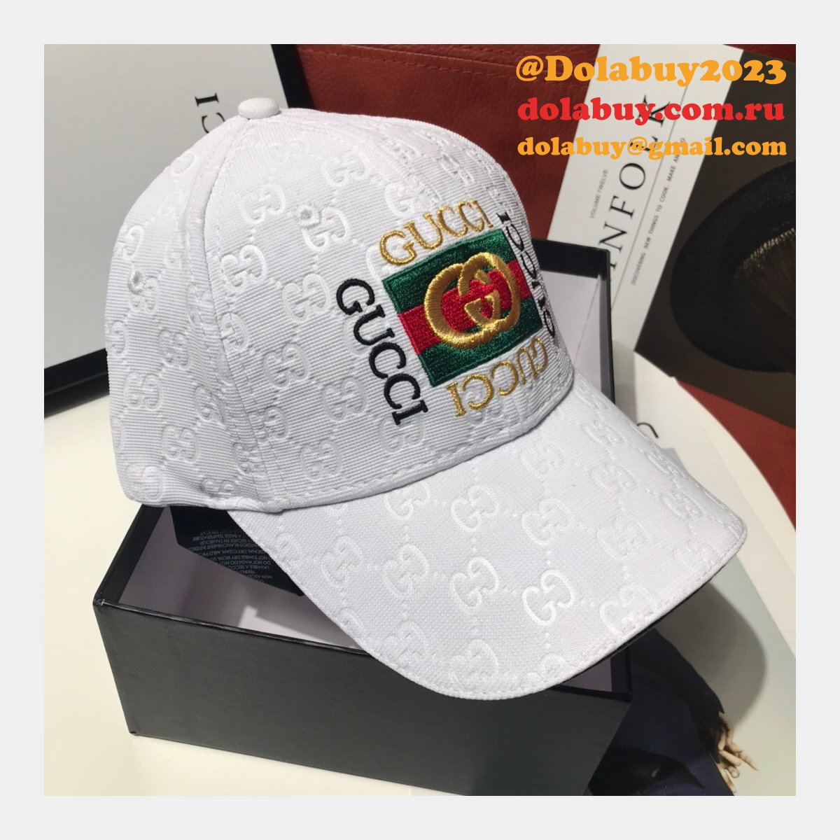 aaa+ G*u*i palace classic pattern simple embroidery logo hats