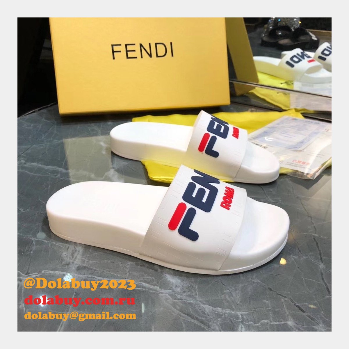 fashion F**di casual slippers