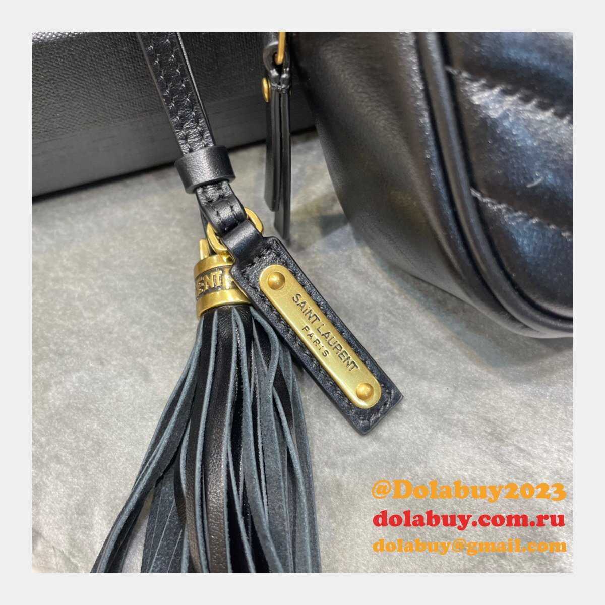 Replica Saint Laurent Lou Matelassé Leather Belt Bag