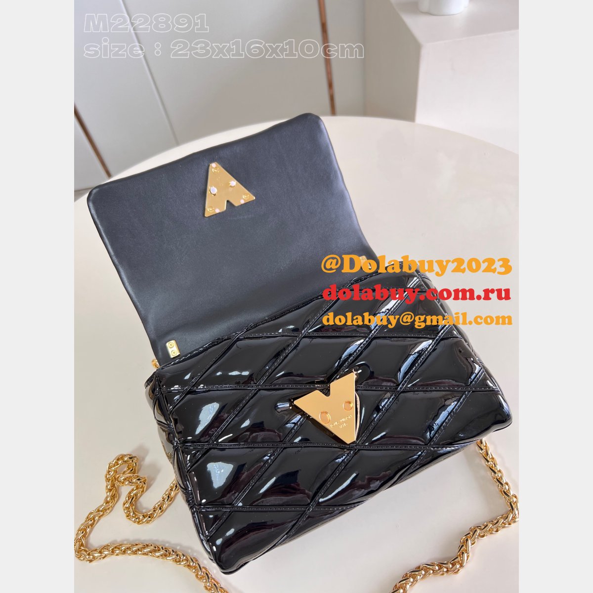 Black M22891 GO-14 MM Malletage Outlet Louis Vuitton Replica Bag