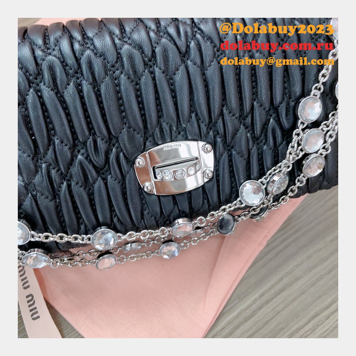 Luxury Designer Replica Miu Miu 5BP079 Cloquet 7 Star Bag