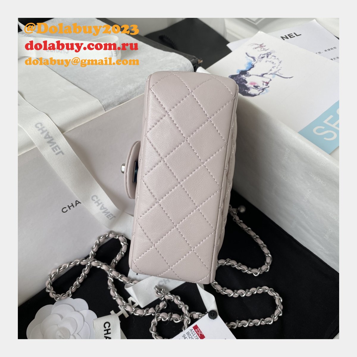 Top Quality CC CF mini classical AS1786 SILVER BALL bag