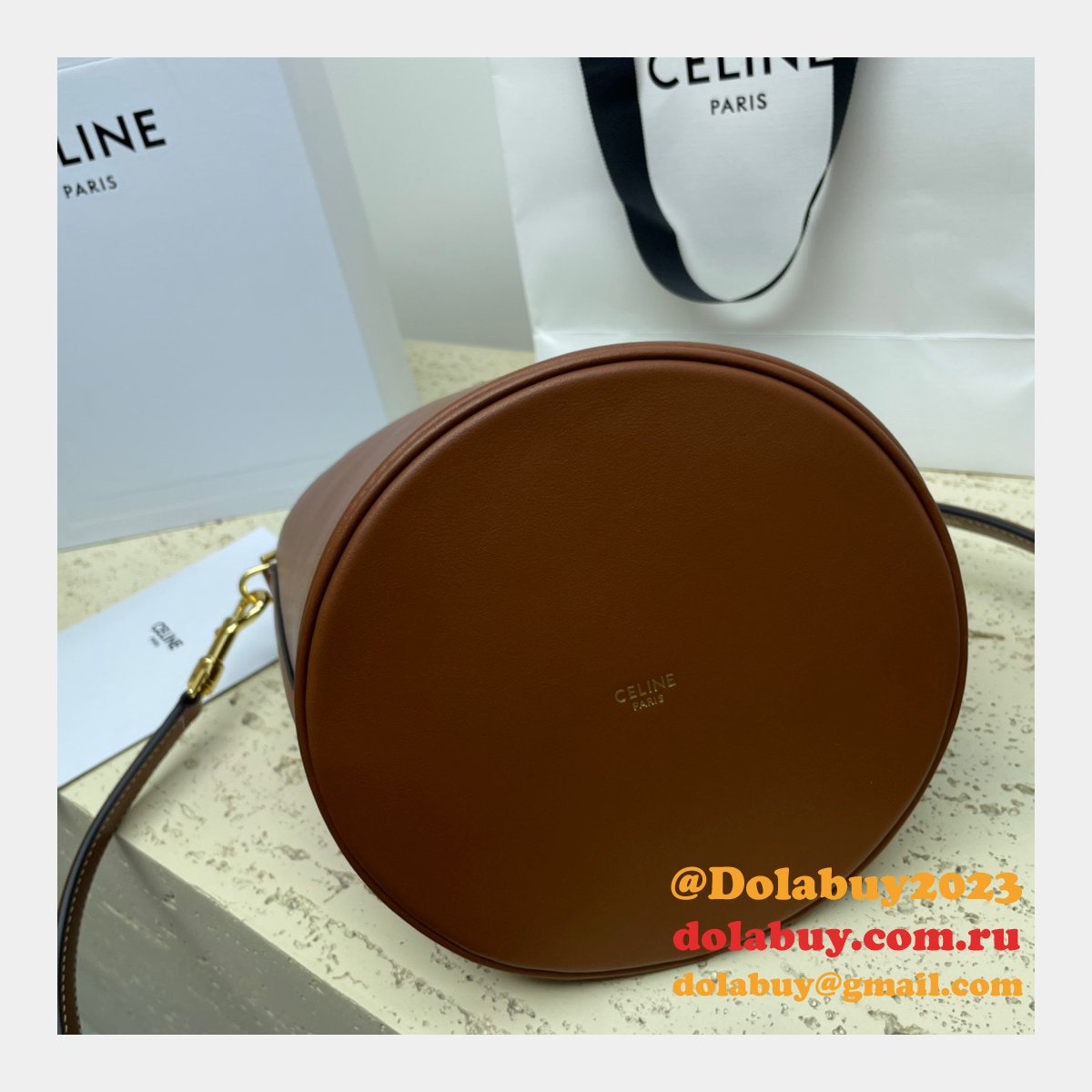 UK Celine Perfect Fake Quality Teen Bucket Triomphe Bag