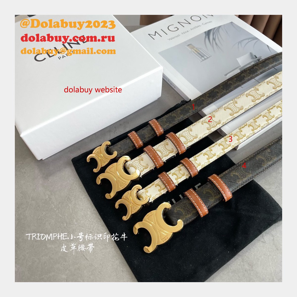 Top Quality Celine 18MM replica belts from china