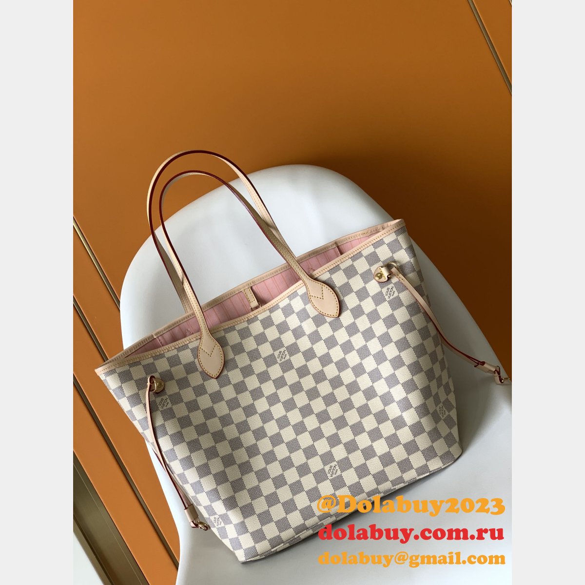 HIGH QUALITY LOUIS VUITTON NEVERFULL MM DAMIER CANVAS N41605