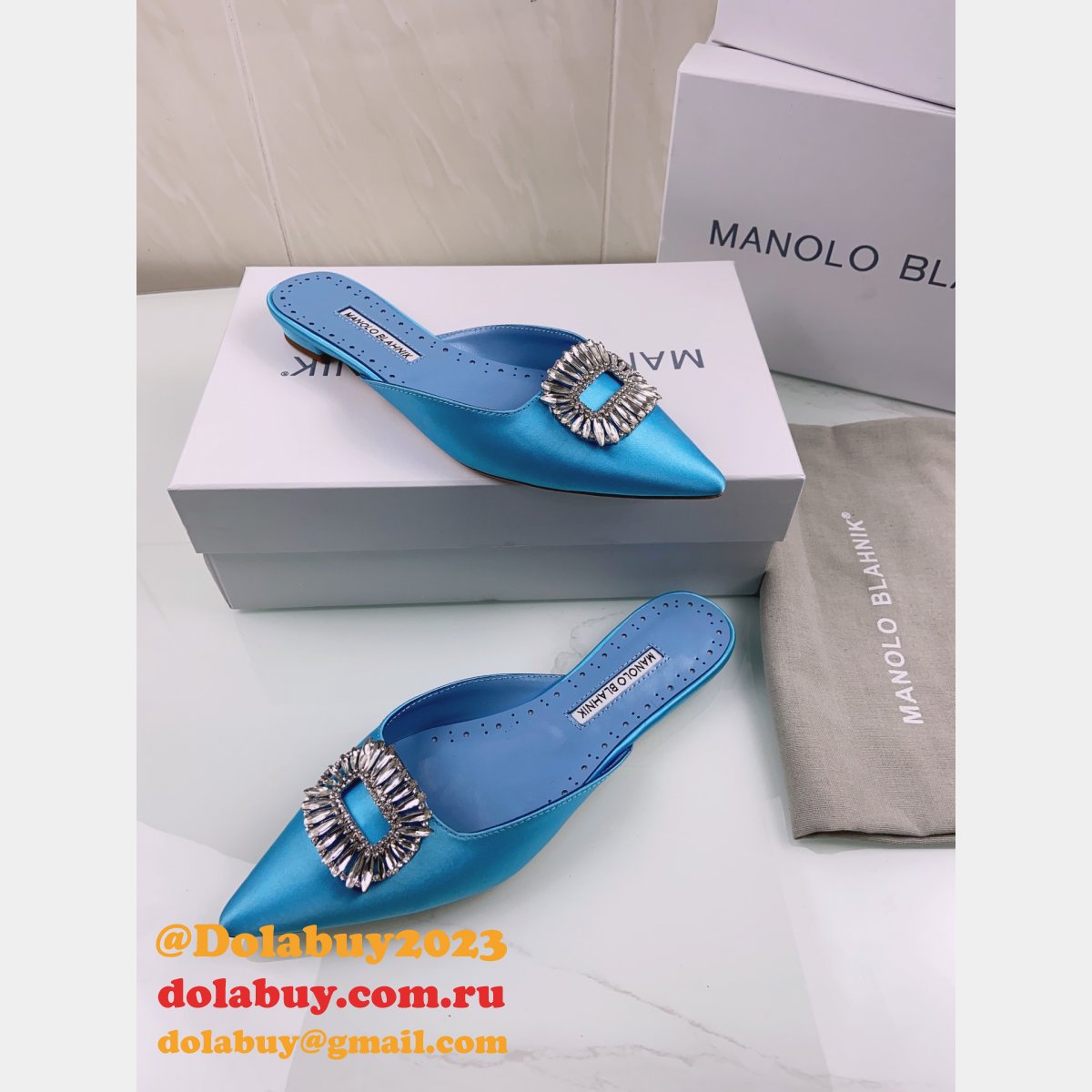 Replicas Manolo Blahnik Luxury Satin Pumps Dolabuy