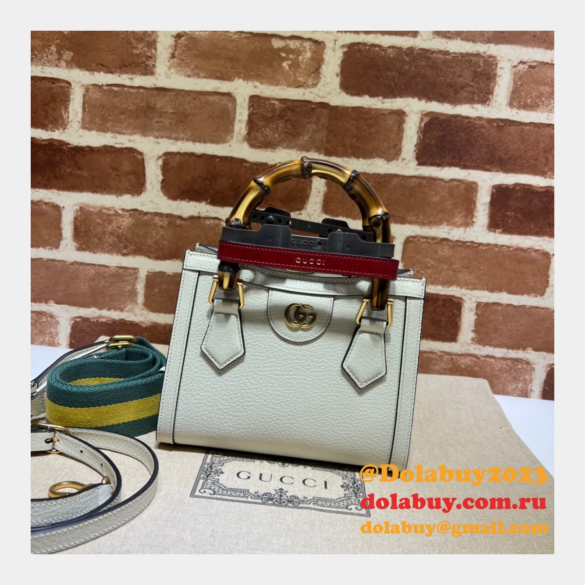 G*u*i designer replica 702732 diana mini tote bag leather