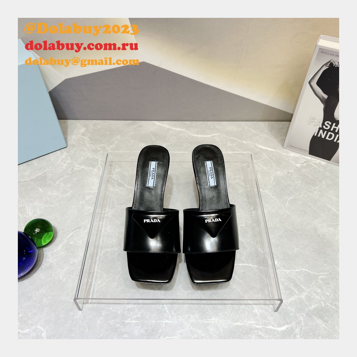 Top Quality Duplicate REPLICA PRADA LEATHER SLIPPERS