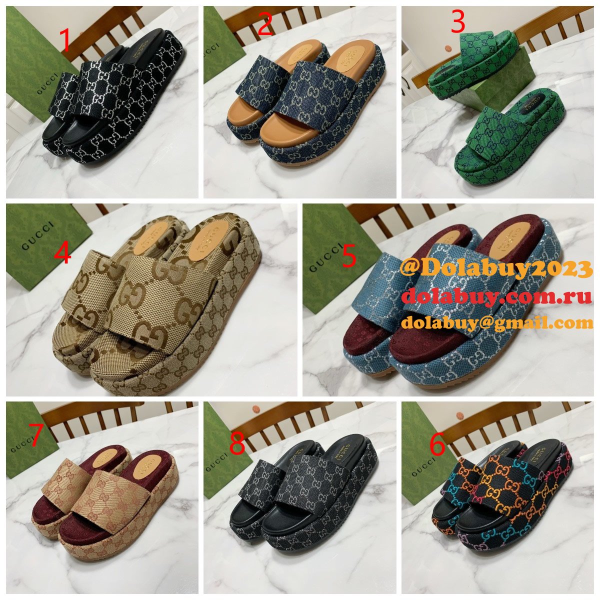 canvas slippers replica G*u*i best high quality shoes