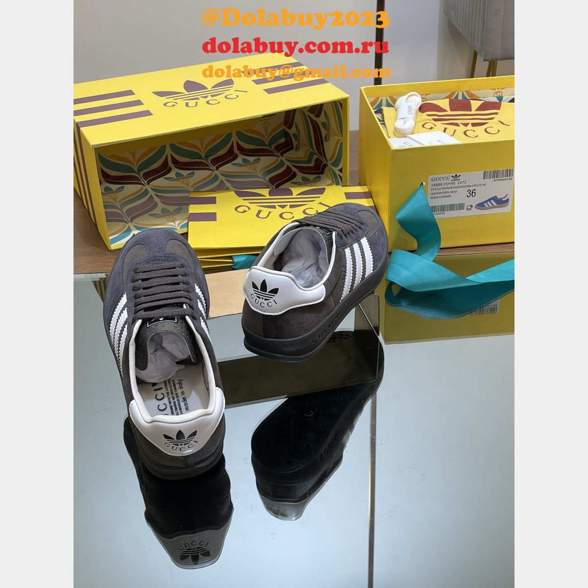 top quality G*u*i & adidas couple sneakers 2024